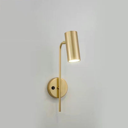 Industriële Draaibare Wandlamp – Zwart of Goud – 1-lichts Cilinderdesign