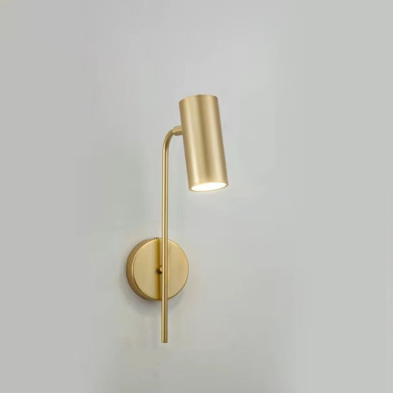 Industriële Draaibare Wandlamp – Zwart of Goud – 1-lichts Cilinderdesign