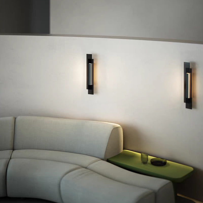 Industriële LED Wandlamp van RVS met Modern Glasdesign voor Woonkamer en Slaapkamer