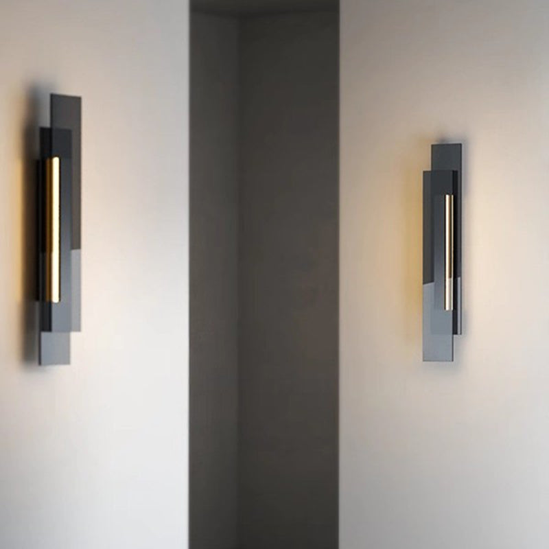 Industriële LED Wandlamp van RVS met Modern Glasdesign voor Woonkamer en Slaapkamer