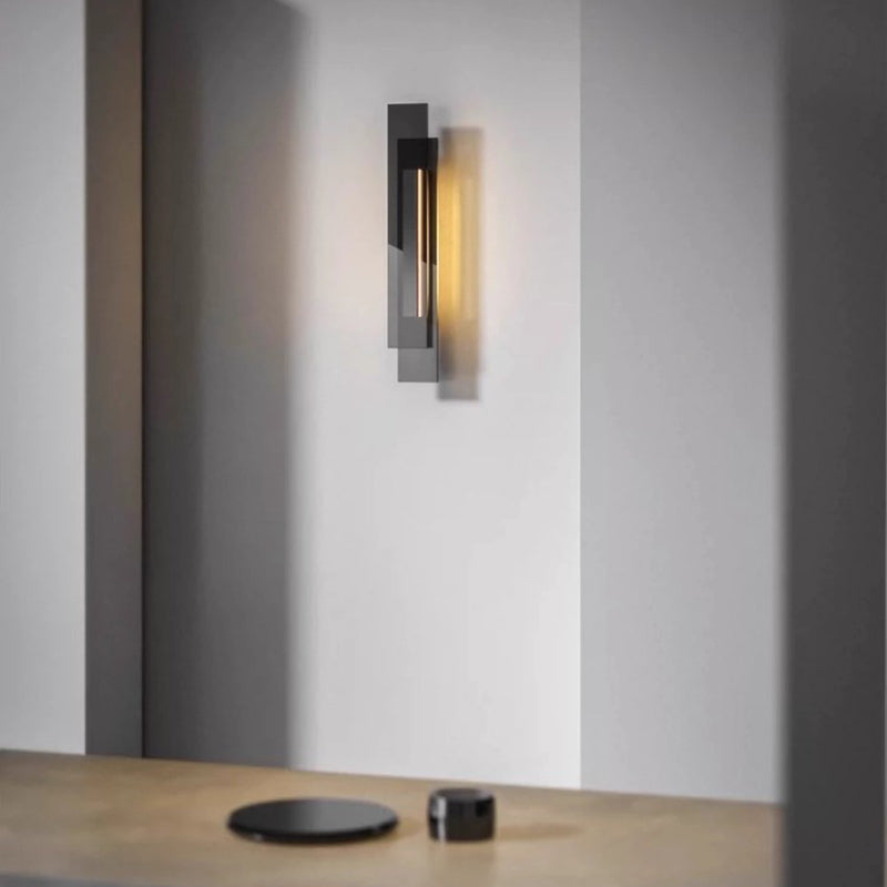 Industriële LED Wandlamp van RVS met Modern Glasdesign voor Woonkamer en Slaapkamer