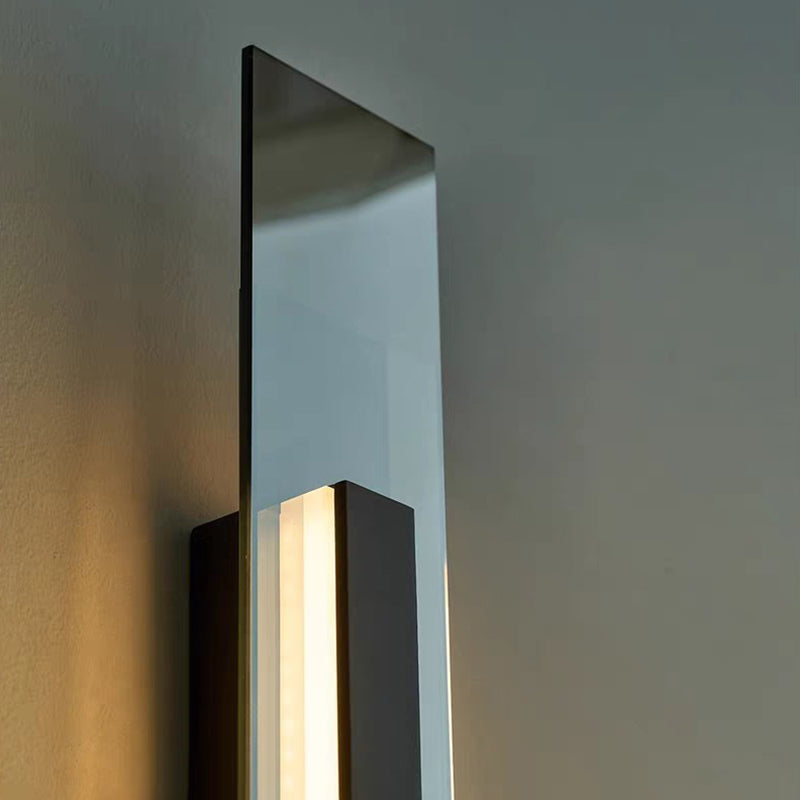Industriële LED Wandlamp van RVS met Modern Glasdesign voor Woonkamer en Slaapkamer