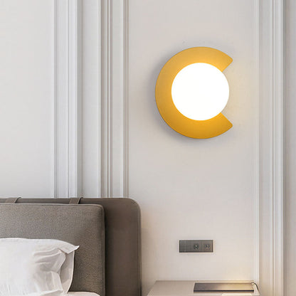 Minimalistische Wandlamp van Glas en Metaal – Zwart of Goud