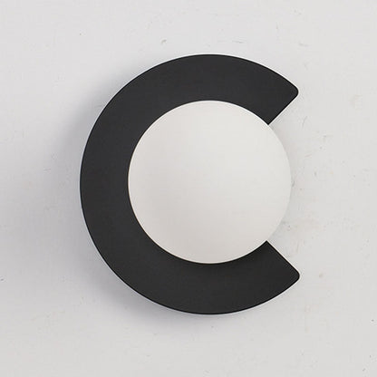 Minimalistische Wandlamp van Glas en Metaal – Zwart of Goud