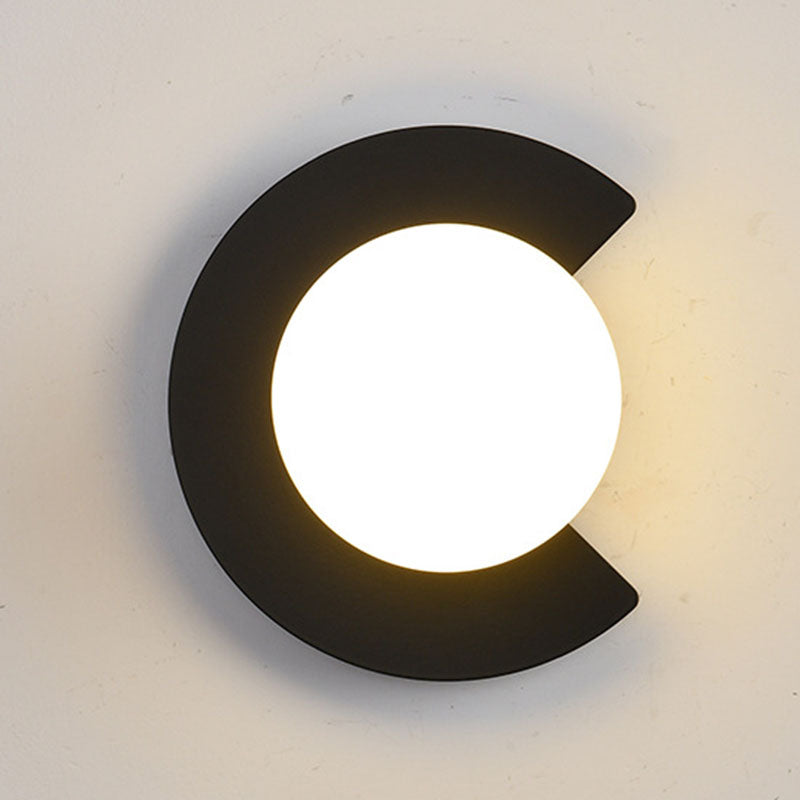 Minimalistische Wandlamp van Glas en Metaal – Zwart of Goud