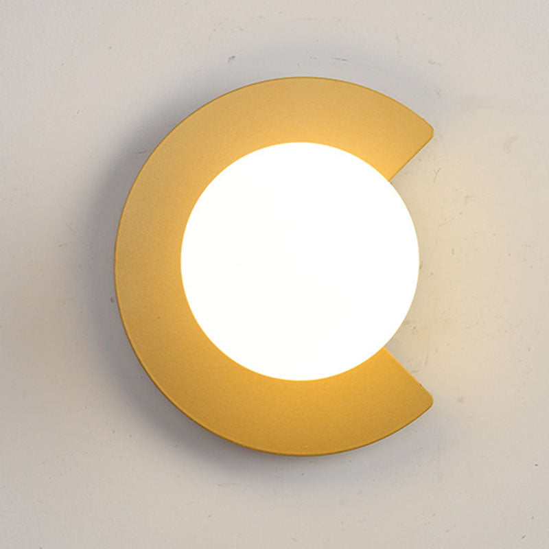 Minimalistische Wandlamp van Glas en Metaal – Zwart of Goud