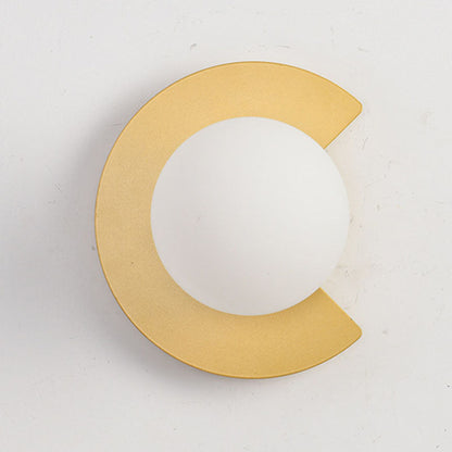 Minimalistische Wandlamp van Glas en Metaal – Zwart of Goud