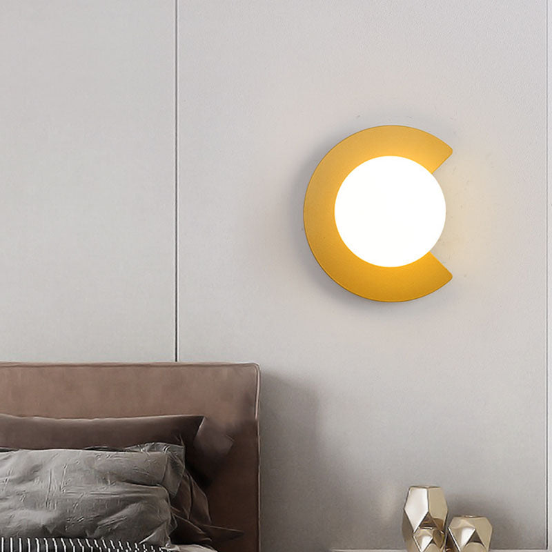 Minimalistische Wandlamp van Glas en Metaal – Zwart of Goud