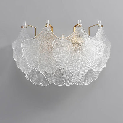 Luxe Wandlamp met Glazen Kap – Transparant/Goud – 220-240V (2 Lichtbronnen)