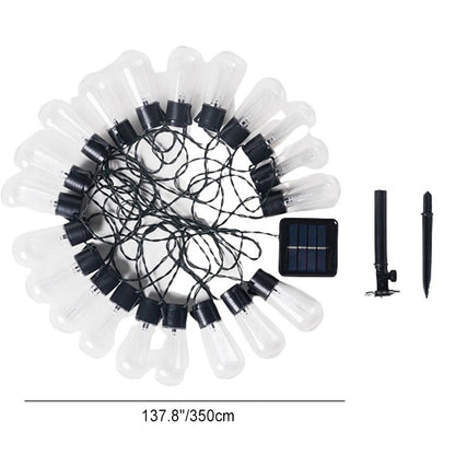 Zwarte Solar LED Lichtslinger – Minimalistisch – 3 V (10/20/30 LED’s)