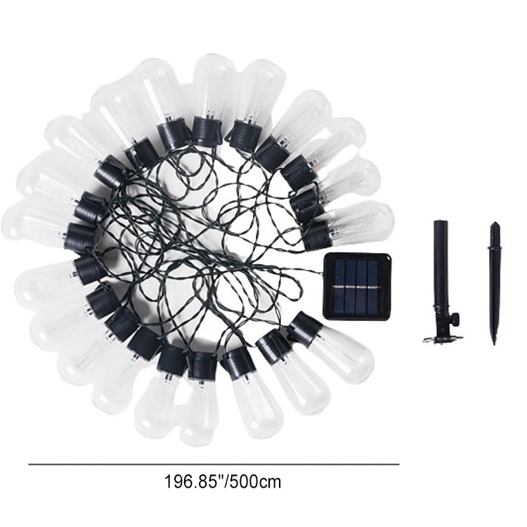 Zwarte Solar LED Lichtslinger – Minimalistisch – (10/20/30 LED’s)