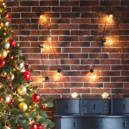 Zwarte Solar LED Lichtslinger – Minimalistisch – 3 V (10/20/30 LED’s)