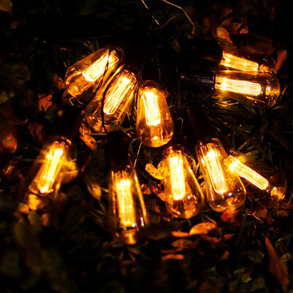 Zwarte Solar LED Lichtslinger – Minimalistisch – 3 V (10/20/30 LED’s)