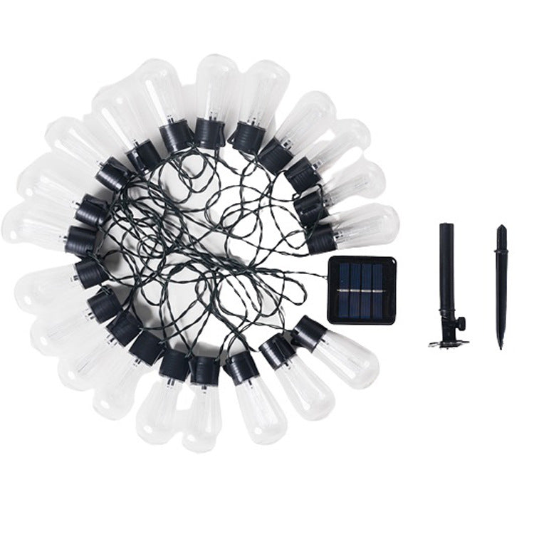 Zwarte Solar LED Lichtslinger – Minimalistisch – 3 V (10/20/30 LED’s)