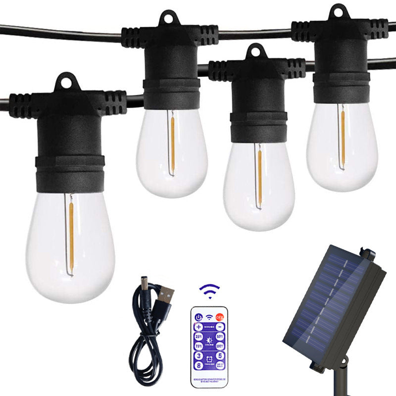 Solar/USB String Light – Art Deco Zwart – 5 V (15 LED’s)