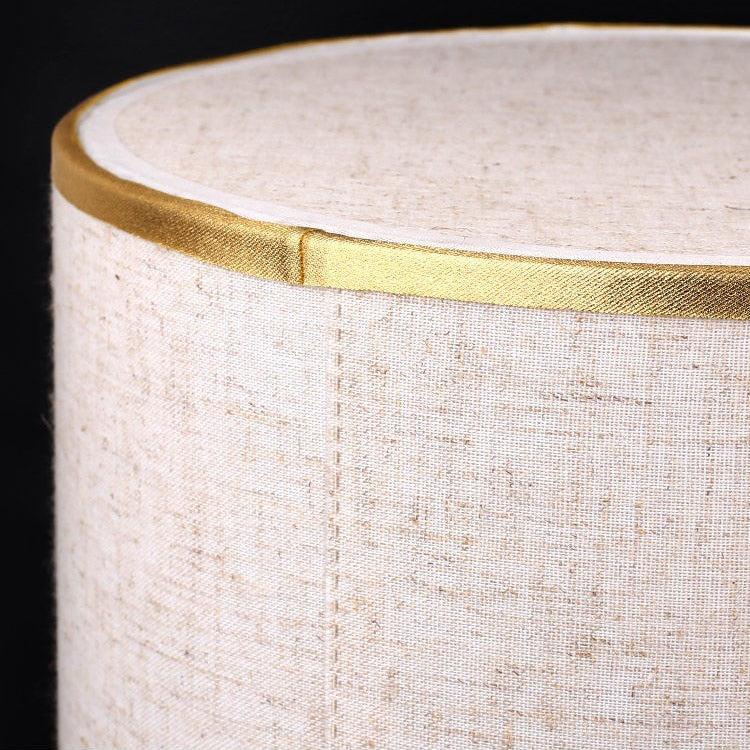 Retro Tafellamp – Metaal & Stoffen Kap, E26 Fitting, 45 cm Hoog