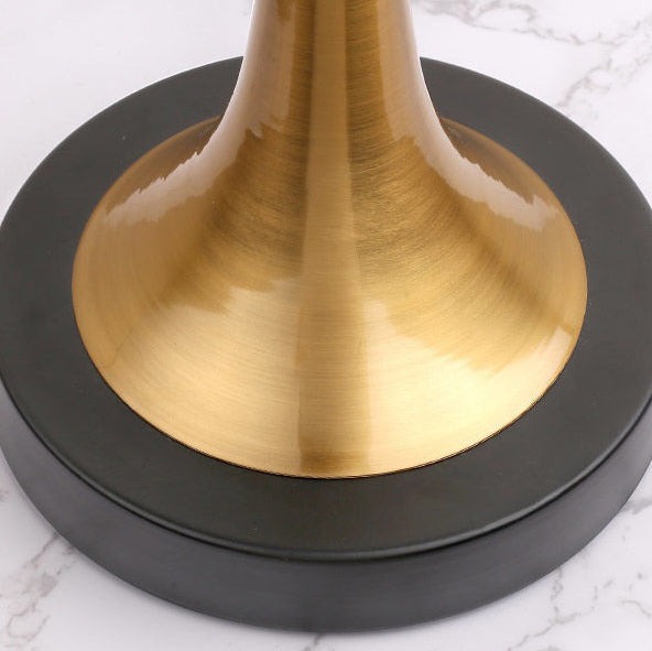 Retro Tafellamp – Metaal & Stoffen Kap, E26 Fitting, 45 cm Hoog