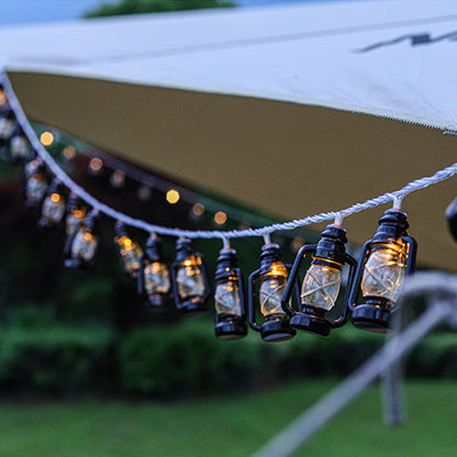 Retro LED String Light – Zwart/Rood – 5 V (10–100 LED’s)