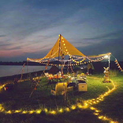 Retro LED String Light – Zwart/Rood – 5 V (10–100 LED’s)