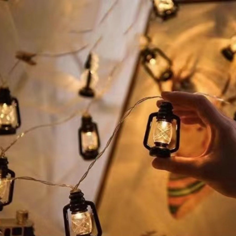 Retro LED String Light – Zwart/Rood – 5 V (10–100 LED’s)