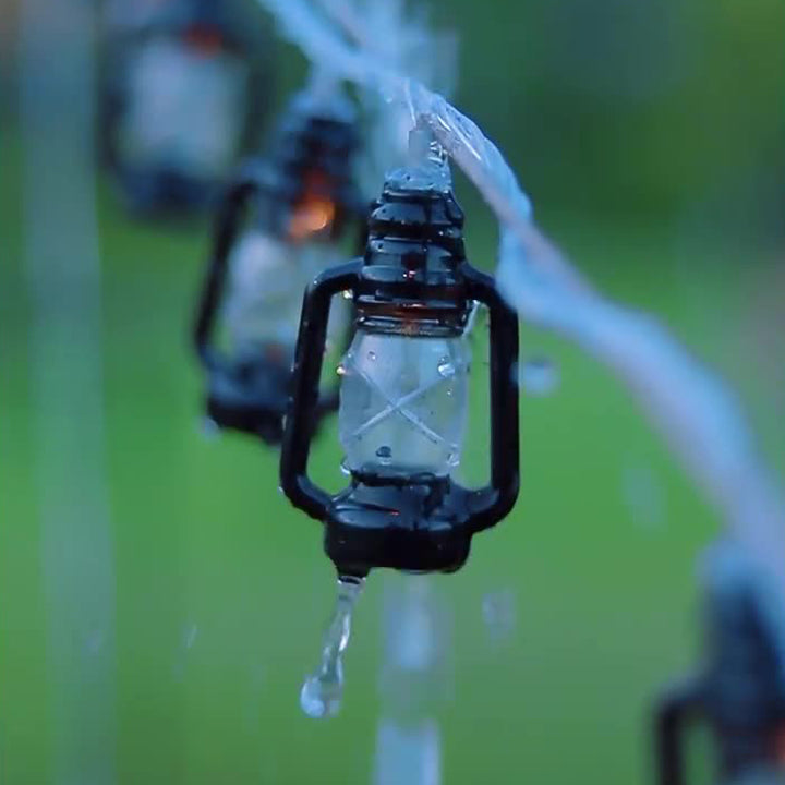 Retro LED String Light – Zwart/Rood – 5 V (10–100 LED’s)