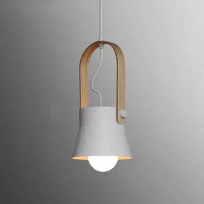 Kleurrijke Moderne Hanglamp – Metaal & Hout met E26 Fitting