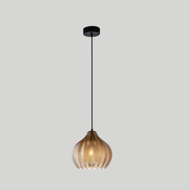 Moderne Glazen Hanglamp – Smoke Gray of Cognac, Verstelbare Hoogte