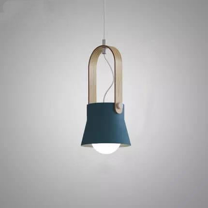 Kleurrijke Moderne Hanglamp – Metaal & Hout met E26 Fitting