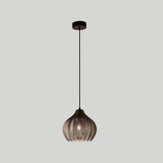 Moderne Glazen Hanglamp – Smoke Gray of Cognac, Verstelbare Hoogte