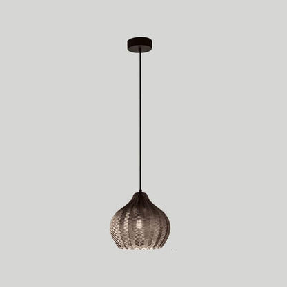 Moderne Glazen Hanglamp – Smoke Gray of Cognac, Verstelbare Hoogte