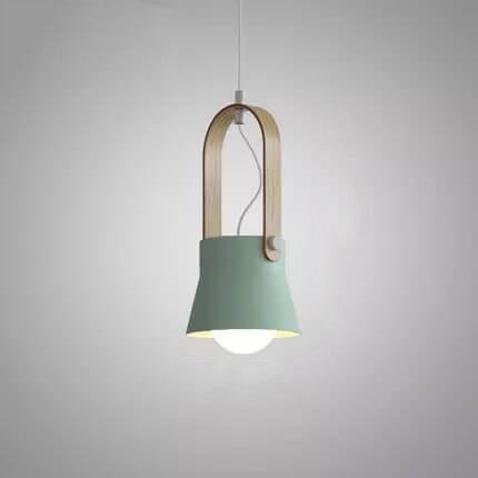 Kleurrijke Moderne Hanglamp met Metaal & Hout
