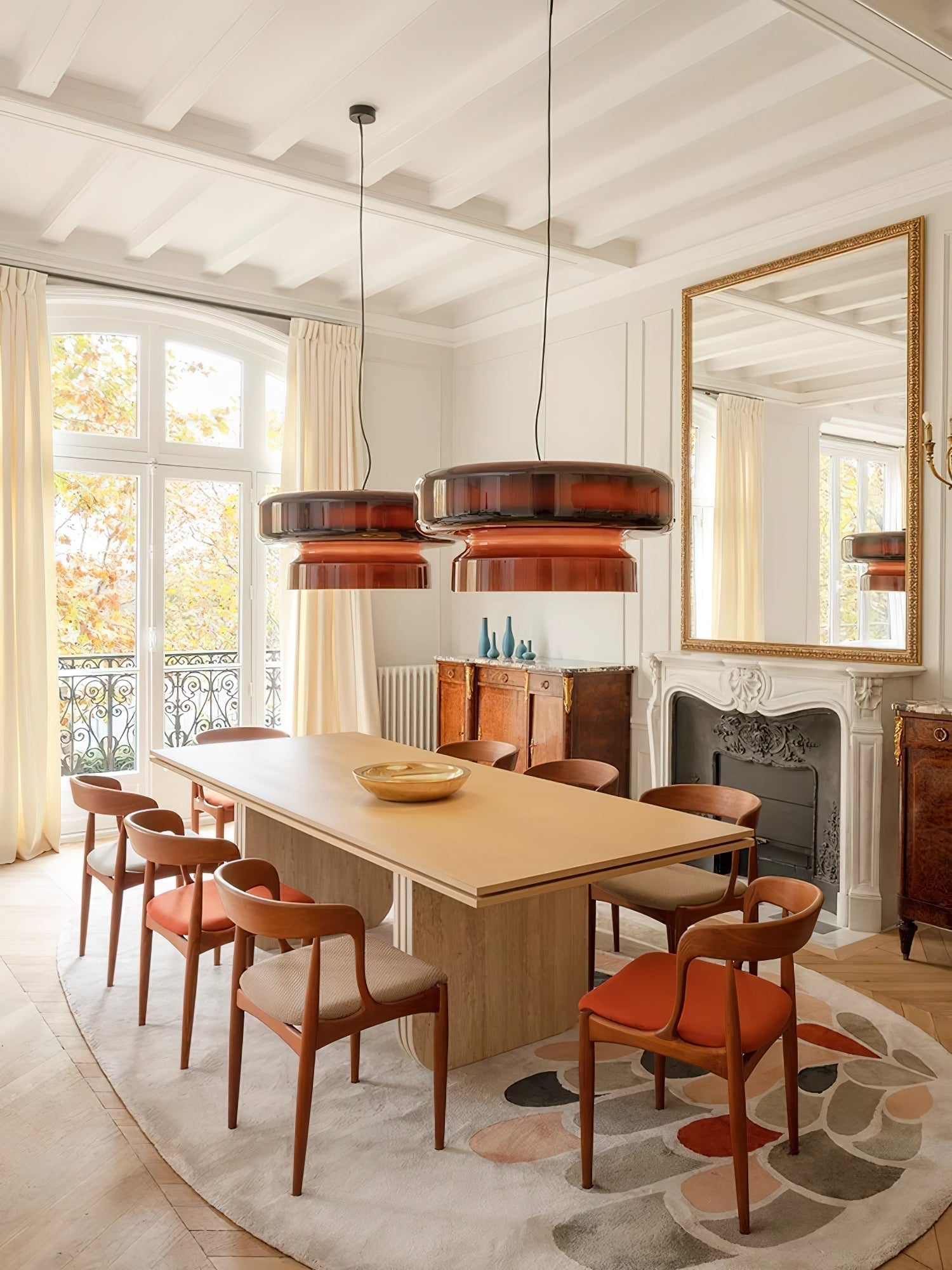 Retro LED Hanglamp van Glas & Metaal