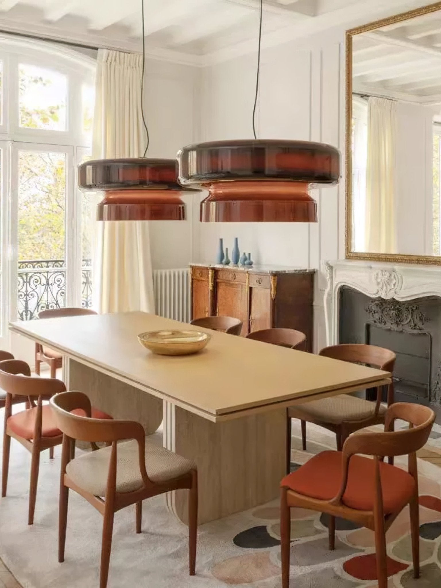 Retro LED Hanglamp van Glas & Metaal