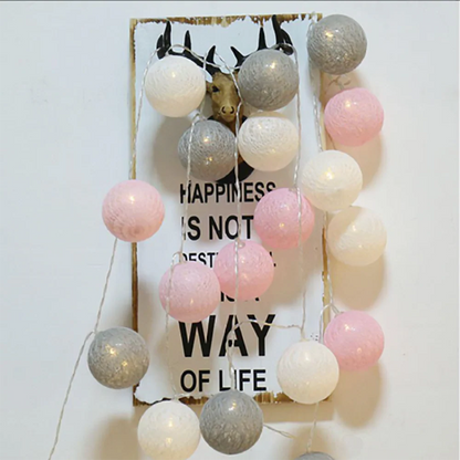 Katoenen Lichtbollen Slinger – Creëer Sfeer en Warmte in Elke Ruimte