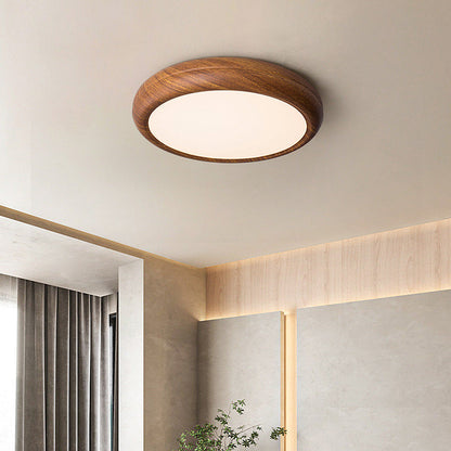 Lelö - Stijlvolle Scandinavische Plafondlamp met LED en Houtaccent