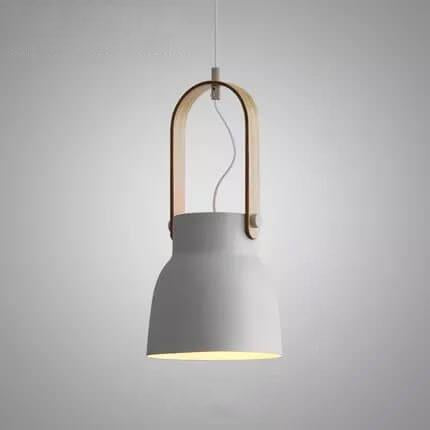 Kleurrijke Moderne Hanglamp – Metaal & Hout met E26 Fitting