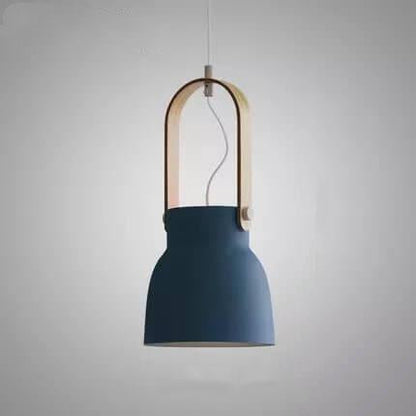 Kleurrijke Moderne Hanglamp – Metaal & Hout met E26 Fitting