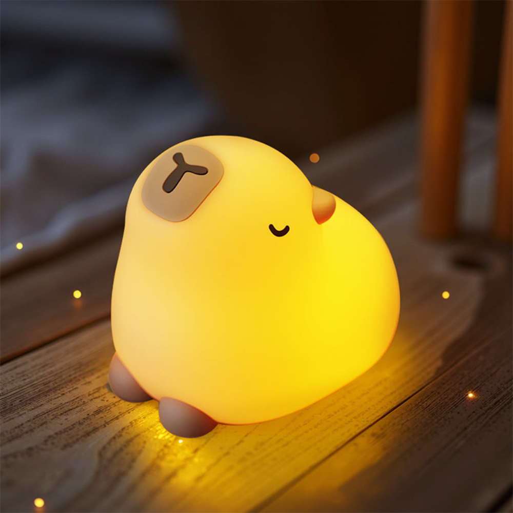 Lieve Capibara Nachtlamp van Zacht Siliconen met USB-C