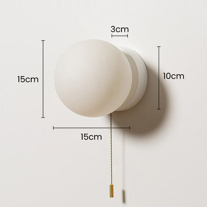 Scandinavische Mini White Kabel Wandlamp – Compacte Scandinavische Stijl