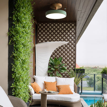 Nörd – Scandinavische Plafondlamp met Houten Basis & Zacht Pastel Design