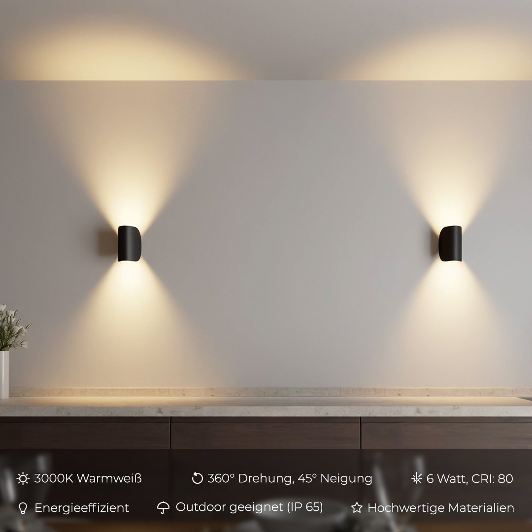 Draaibare LED Wandlamp voor Flexibele Verlichting Binnen & Buiten