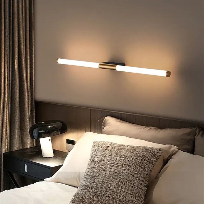 Fiora - Moderne lineaire LED wandlamp van roestvrij staal en acryl