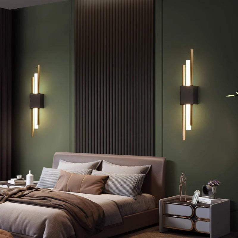 Moderne Gouden LED Wandlamp | Minimalistische Wandlamp Voor Slaapkamer & Woonkamer