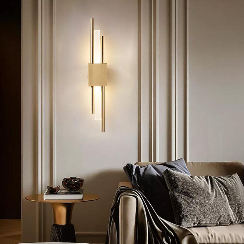 Moderne Gouden LED Wandlamp | Minimalistische Wandlamp Voor Slaapkamer & Woonkamer