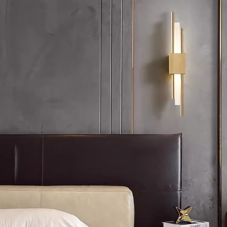 Moderne Gouden LED Wandlamp | Minimalistische Wandlamp Voor Slaapkamer & Woonkamer