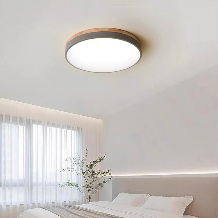 Tröde - Houten Ronde LED Plafondlamp in Scandinavische Stijl