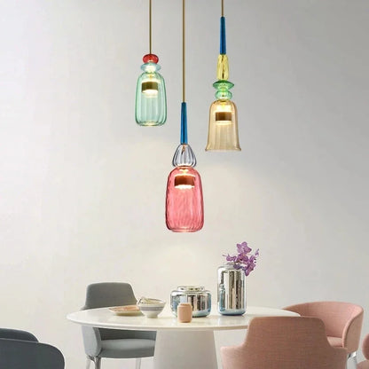 Macaron Glazen Hanglamp – Kleurrijk & Modern – Speels Design