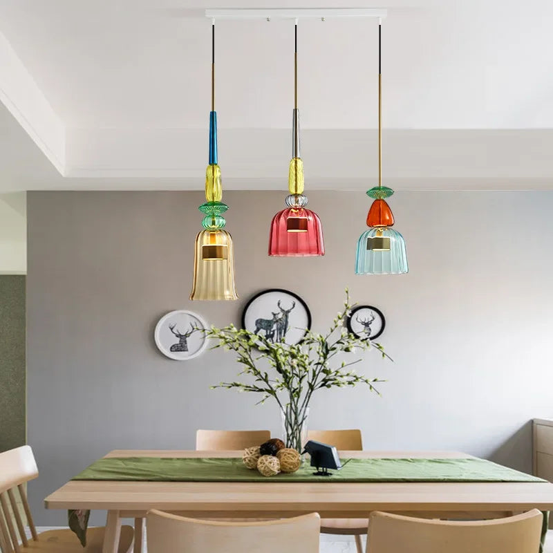 Macaron Glazen Hanglamp – Kleurrijk & Modern – Speels Design
