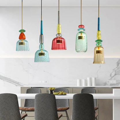 Macaron Glazen Hanglamp – Kleurrijk & Modern – Speels Design