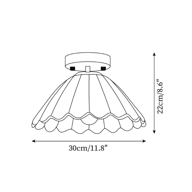 Glasplafondlamp in Bloemvorm – Vintage & Elegant